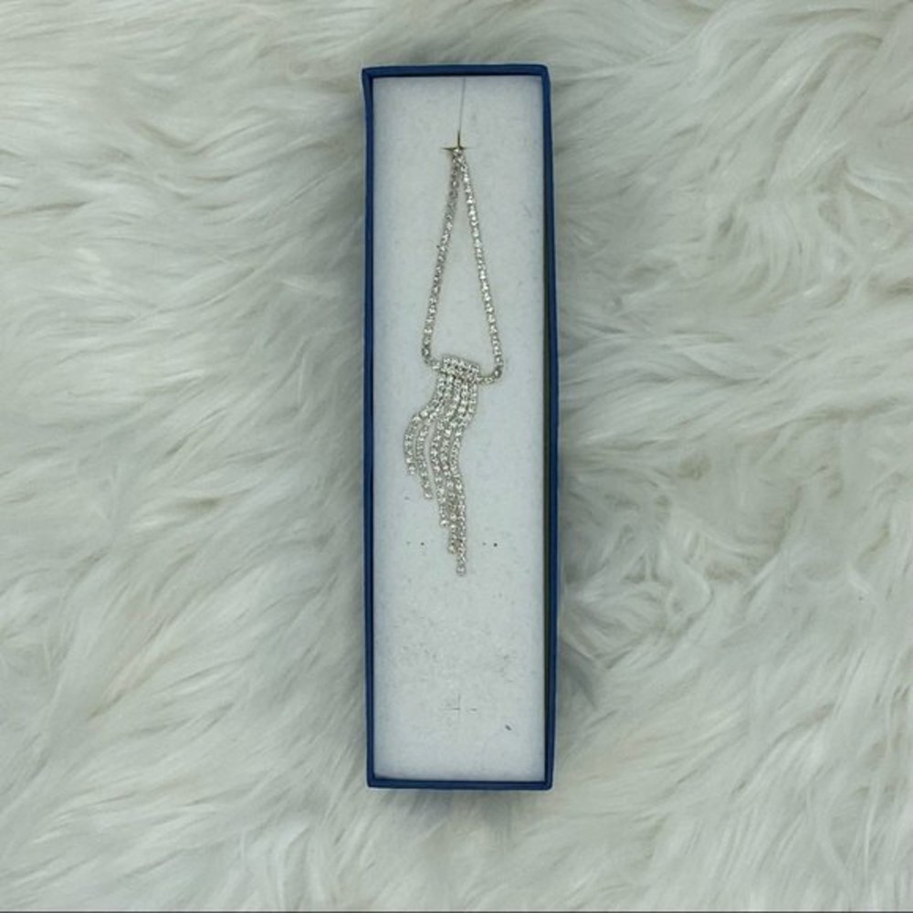 NEW Elegant Crystal Waterfall Y-Necklace